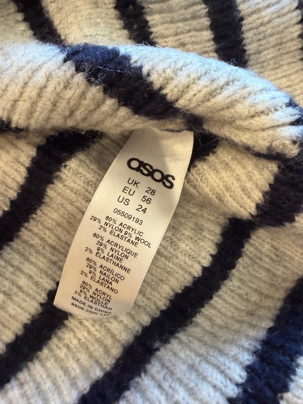 ASOS Striped Long Sweater - Picture 3 of 4
